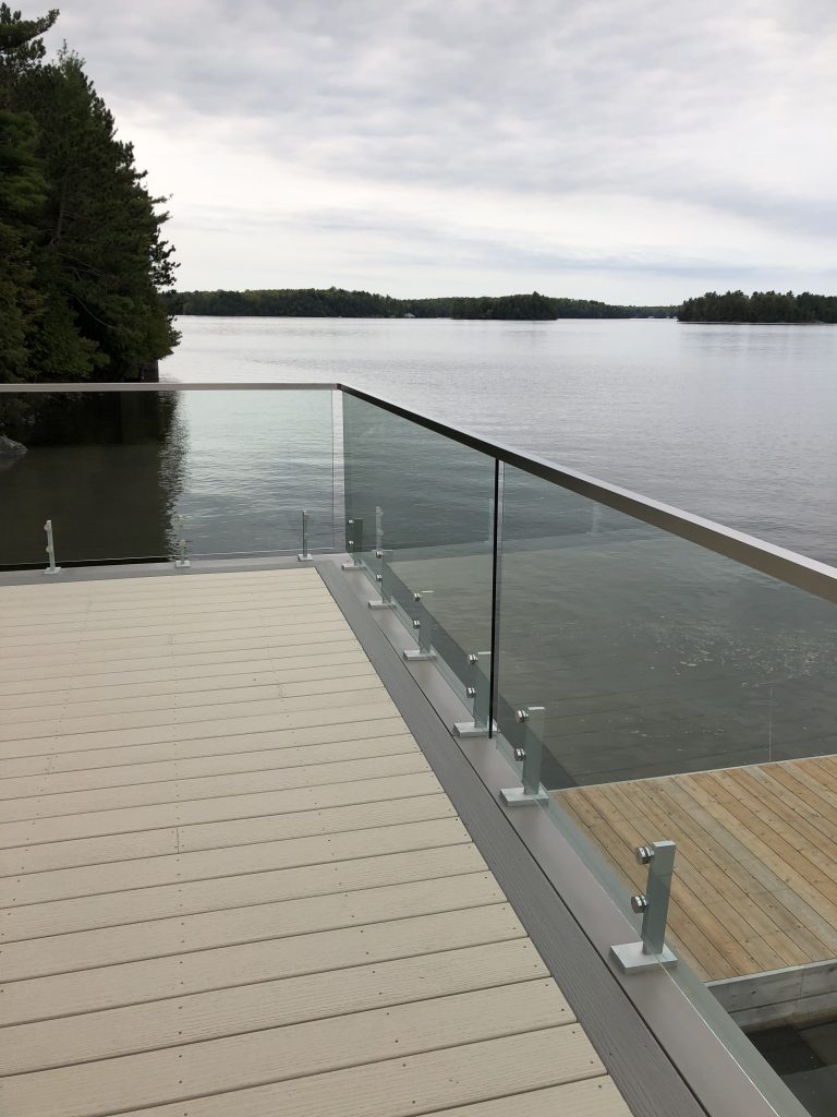 Muskoka Boathouse Custom Glass Railings